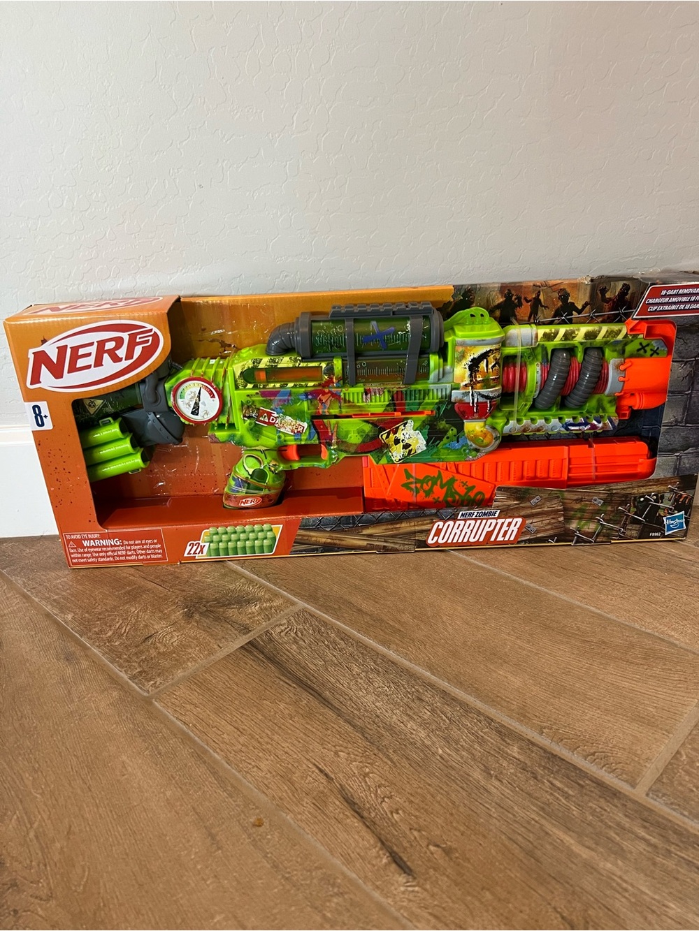 Nerf Zombie Corrupter blaster with graffiti art NIB $25